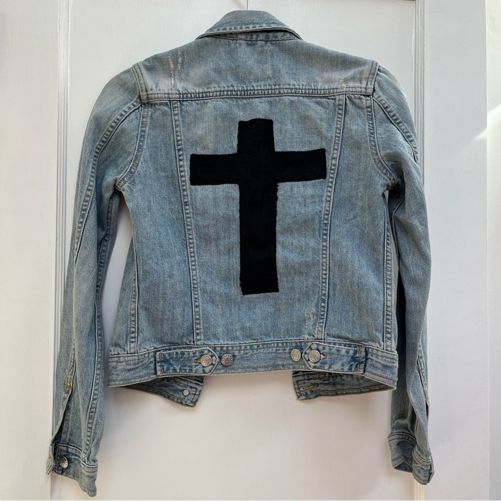 Brandy Melville cross jean jacket S